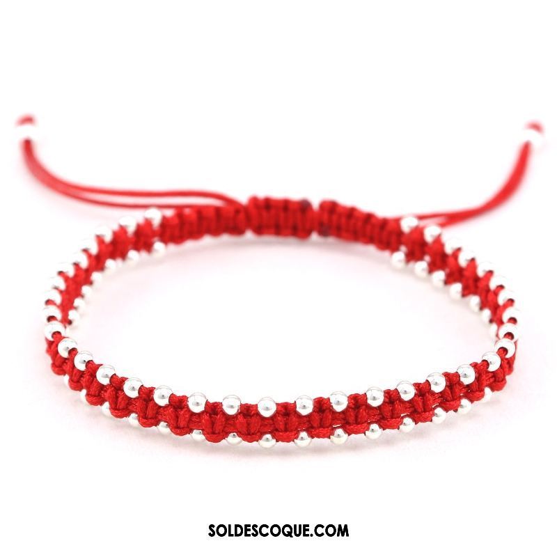 Bracelets Femme Argenté Cadeau D'anniversaire Rouge Manuel Bracelet En Vente