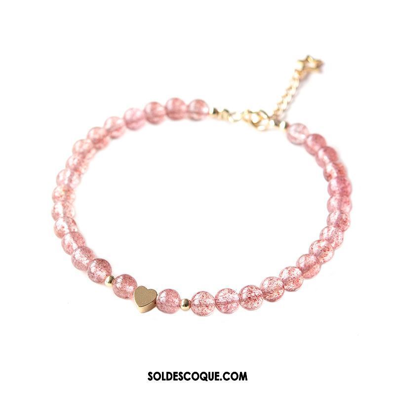 Bracelets Femme Bracelet Cadeau D'anniversaire Petit Rose Cristal En Ligne