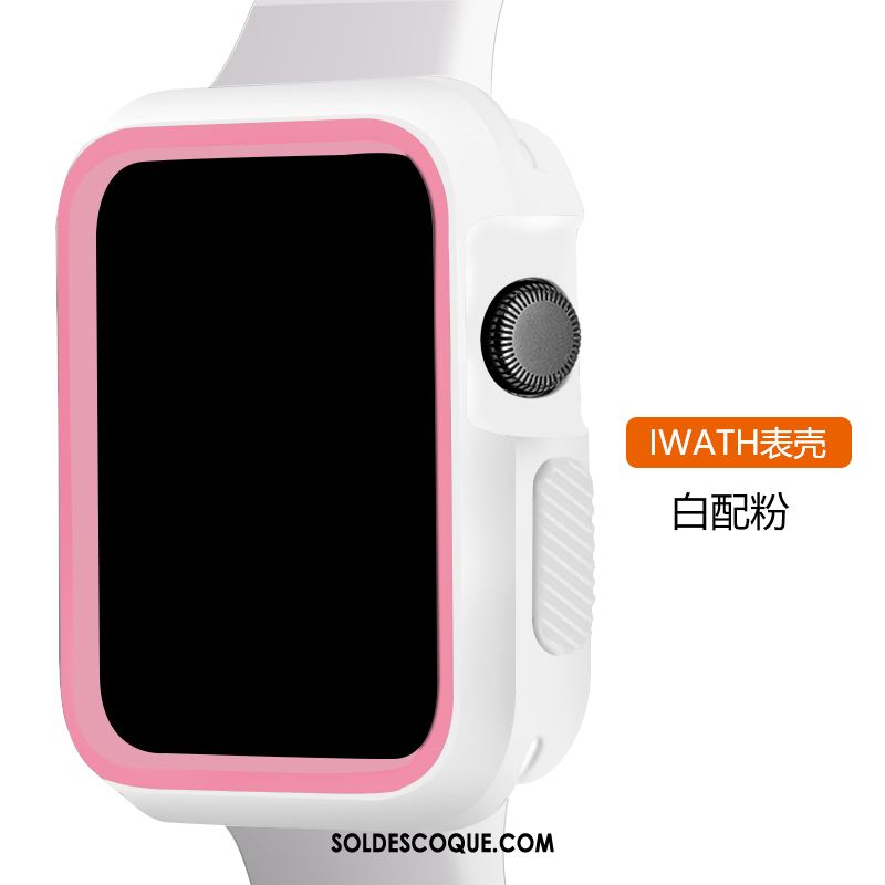 Coque Apple Watch Series 2 Protection Sport Silicone Rose Tout Compris Housse Pas Cher