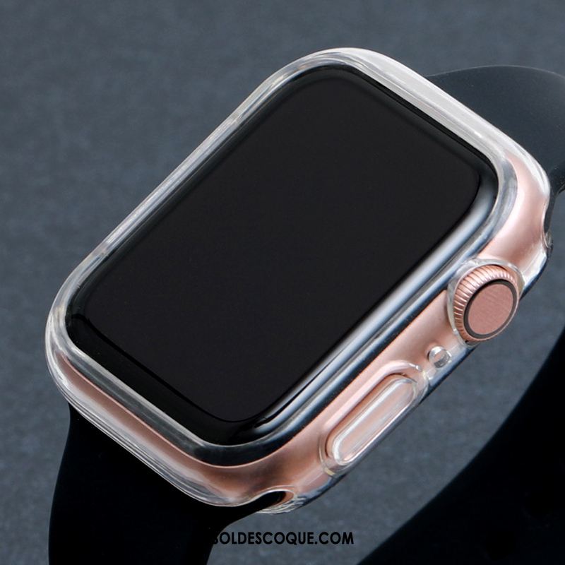 Coque Apple Watch Series 2 Rose Border Silicone Accessoires Transparent En Ligne