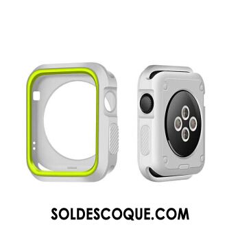 Coque Apple Watch Series 3 Étui Silicone Blanc Vert Protection France