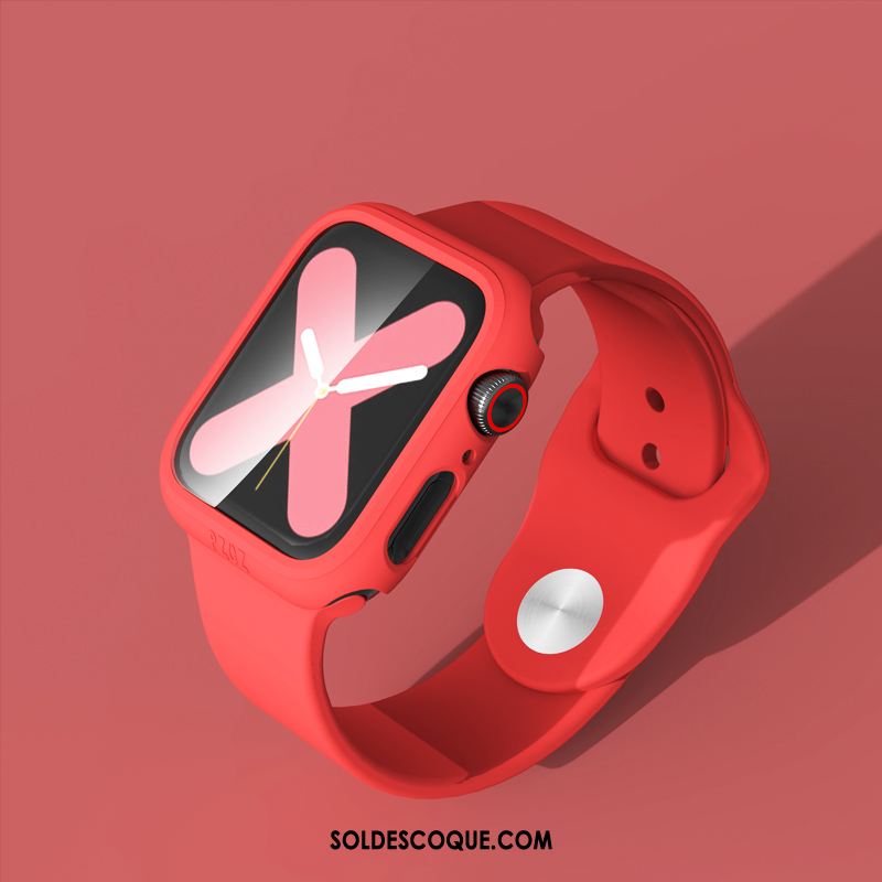 Coque Apple Watch Series 4 Marque De Tendance Personnalité Rouge Protection Sport Pas Cher