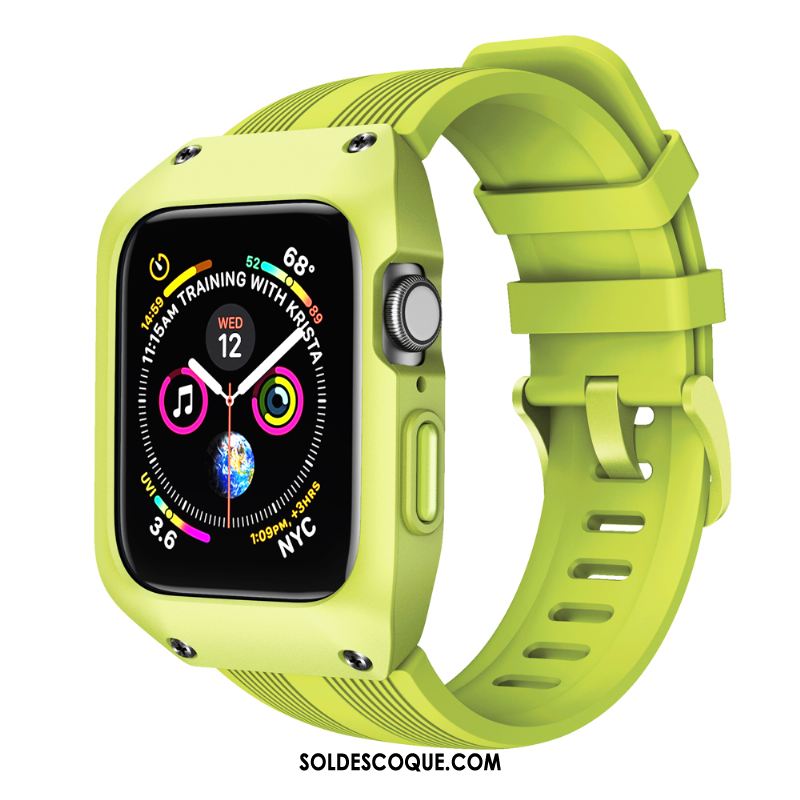 Coque Apple Watch Series 4 Étui Créatif Sport Incassable Vert Pas Cher