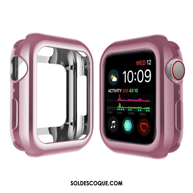 Coque Apple Watch Series 5 Protection Placage Fluide Doux Rose Étui En Vente
