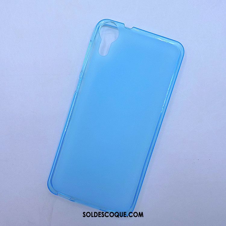 Coque Htc Desire 10 Lifestyle Tissu Téléphone Portable Bleu Étui Fluide Doux Soldes