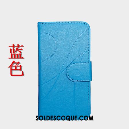 Coque Htc U11+ Protection Téléphone Portable Étui En Cuir Bleu Pas Cher
