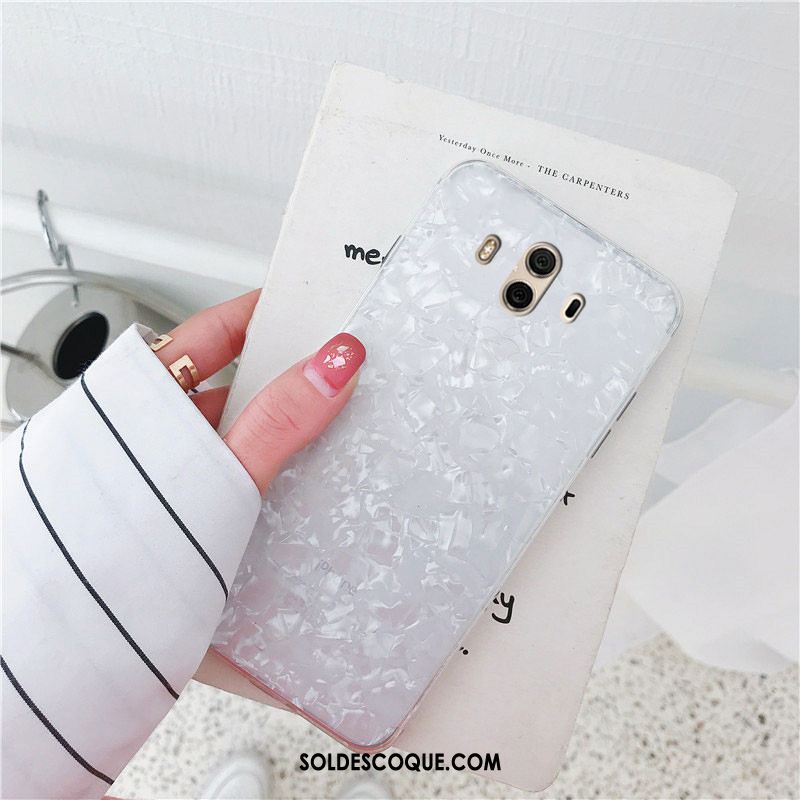 Coque Huawei Mate 10 Blanc Coquille Incassable Nouveau Fluide Doux Soldes