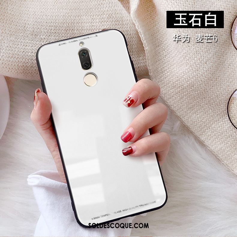 Coque Huawei Mate 10 Lite Blanc Étui Membrane Verre Trempé Téléphone Portable Housse En Vente