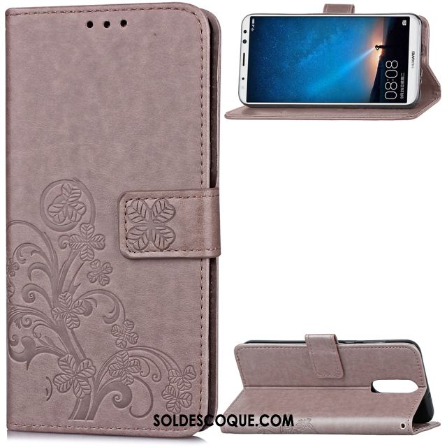 Coque Huawei Mate 10 Lite Gris Silicone Incassable Étui Téléphone Portable En Vente