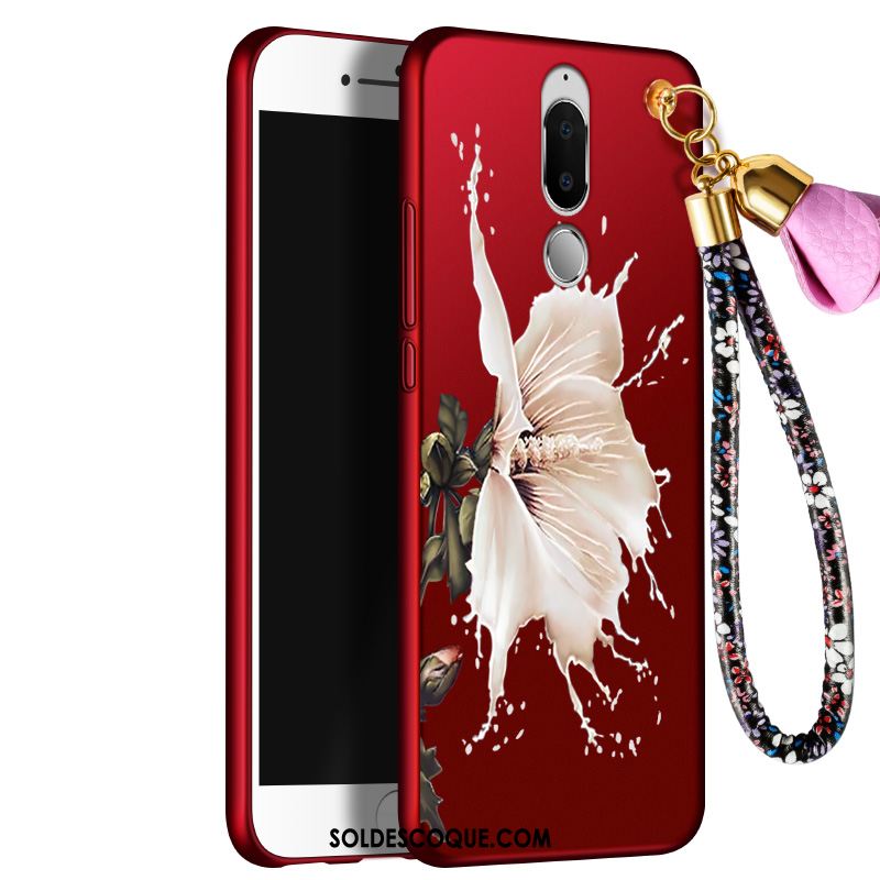 Coque Huawei Mate 10 Lite Membrane Téléphone Portable Anneau Incassable Rouge Housse En Vente