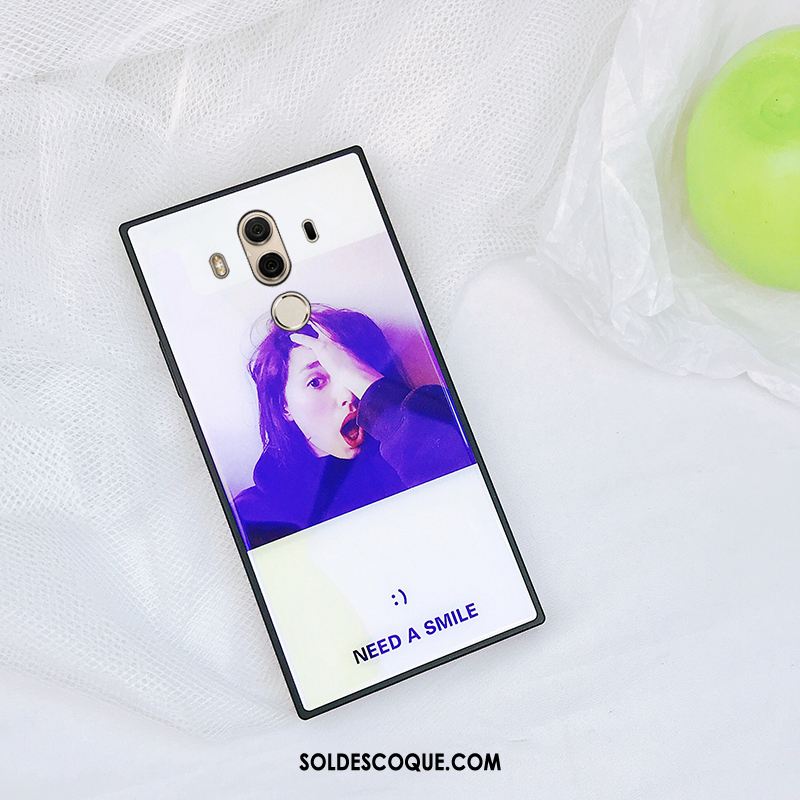 Coque Huawei Mate 10 Pro Protection Étui Téléphone Portable Blanc Verre Soldes