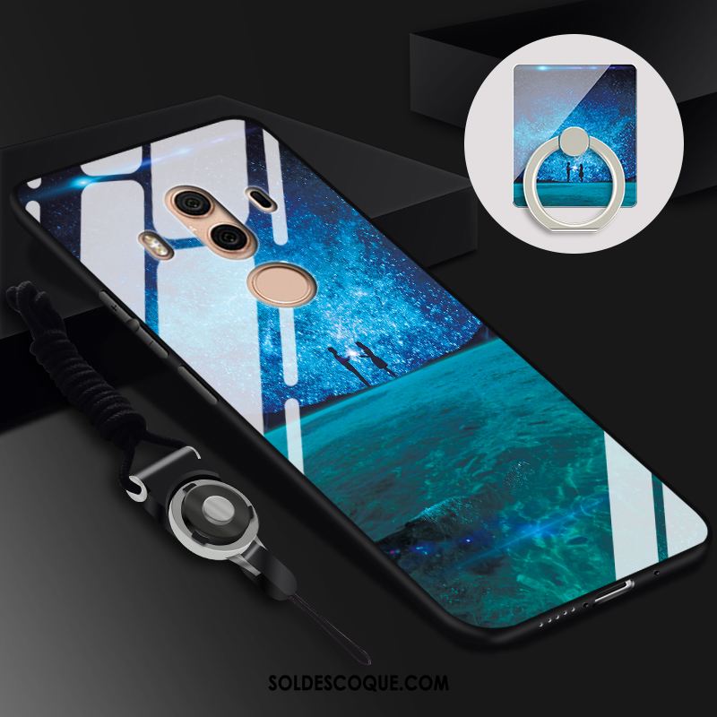 Coque Huawei Mate 10 Pro Verre Membrane Téléphone Portable Vert Soldes