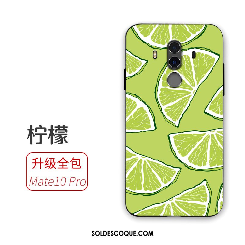 Coque Huawei Mate 10 Pro Vert Bordure Étui Silicone Incassable En Ligne
