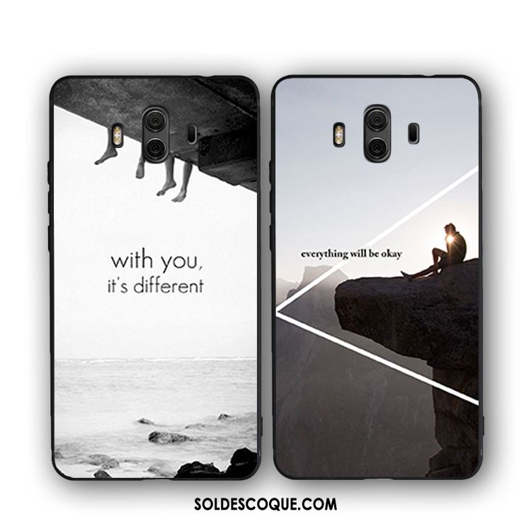 Coque Huawei Mate 10 Protection Noir Silicone Étui Téléphone Portable Soldes