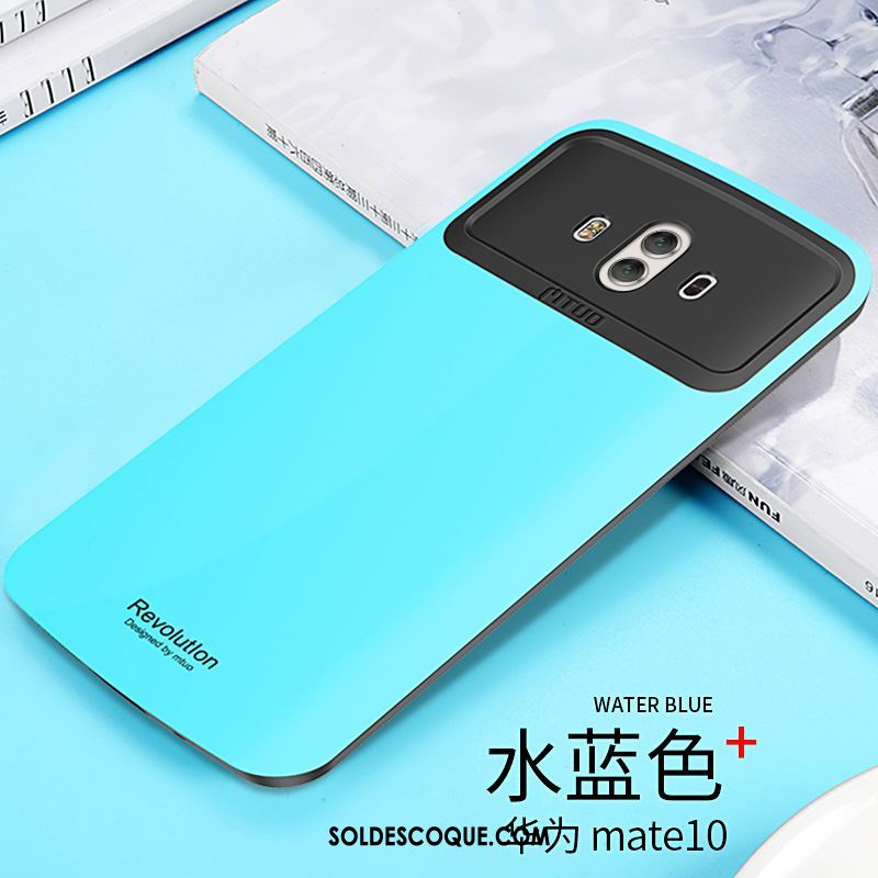 Coque Huawei Mate 10 Téléphone Portable Bleu Silicone Protection Incassable Housse Pas Cher