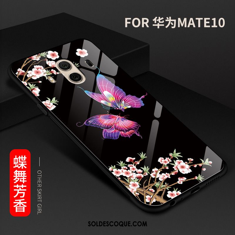 Coque Huawei Mate 10 Verre Antidérapant Noir Téléphone Portable Étui En Ligne