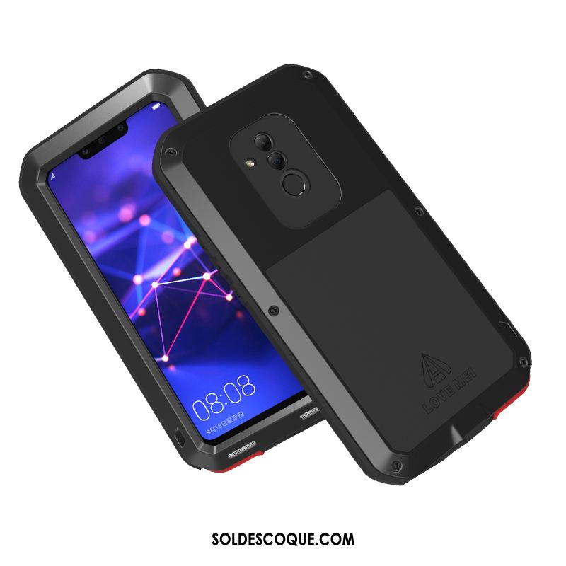 Coque Huawei Mate 20 Lite Trois Défenses Protection Contre Les Explosions Incassable Noir Téléphone Portable Housse Soldes