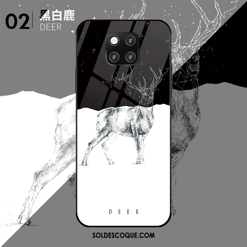 Coque Huawei Mate 20 Pro Blanc Marque De Tendance Silicone Simple Très Mince En Ligne
