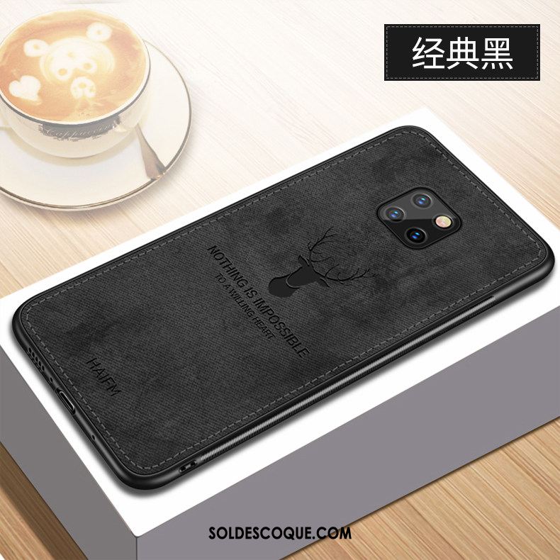 Coque Huawei Mate 20 Rs Noir Modèle Fleurie Téléphone Portable Tissu Très Mince France