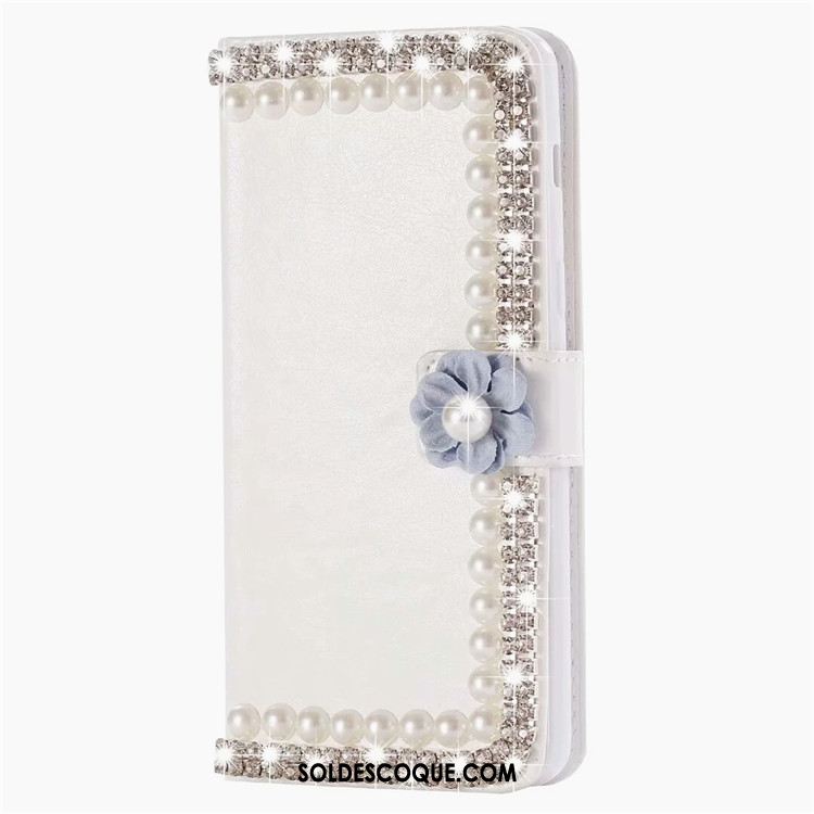 Coque Huawei Mate 20 Strass Téléphone Portable Clamshell Protection Blanc Housse France