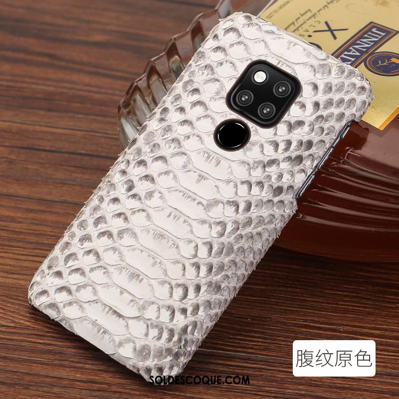Coque Huawei Mate 20 X Incassable Blanc Cuir Nouveau Téléphone Portable Pas Cher