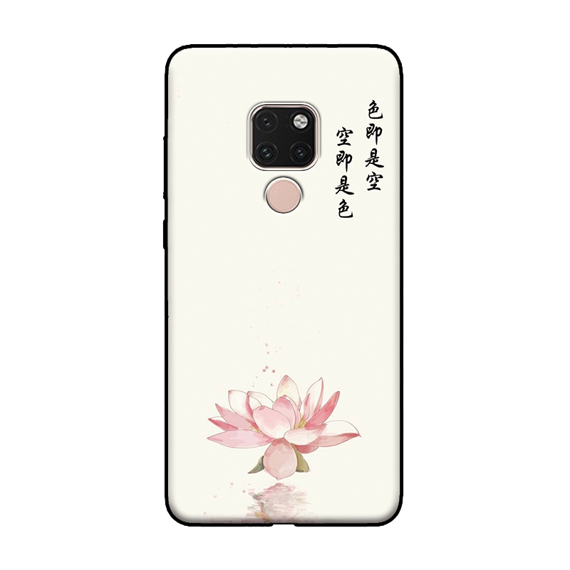 Coque Huawei Mate 20 X Téléphone Portable Fluide Doux Fleur Style Chinois Bouddha Soldes
