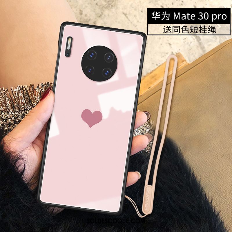 Coque Huawei Mate 30 Pro Étui Très Mince Simple Créatif Amour Housse En Ligne