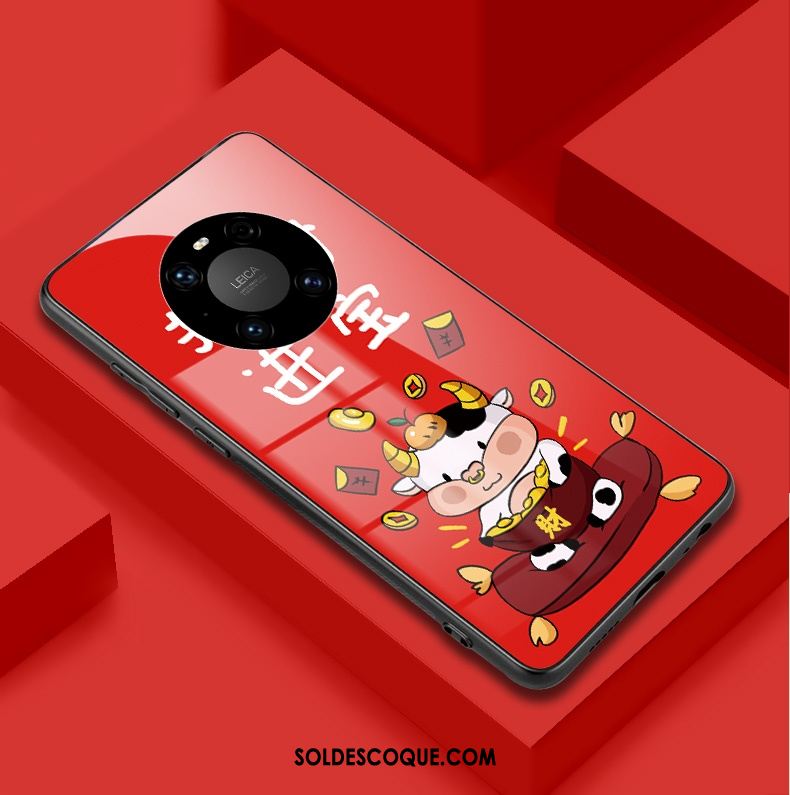 Coque Huawei Mate 40 Pro Dessin Animé Créatif Nouveau Téléphone Portable Verre Pas Cher