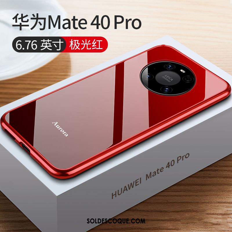 Coque Huawei Mate 40 Pro Téléphone Portable Rouge Nouveau Métal Border Soldes