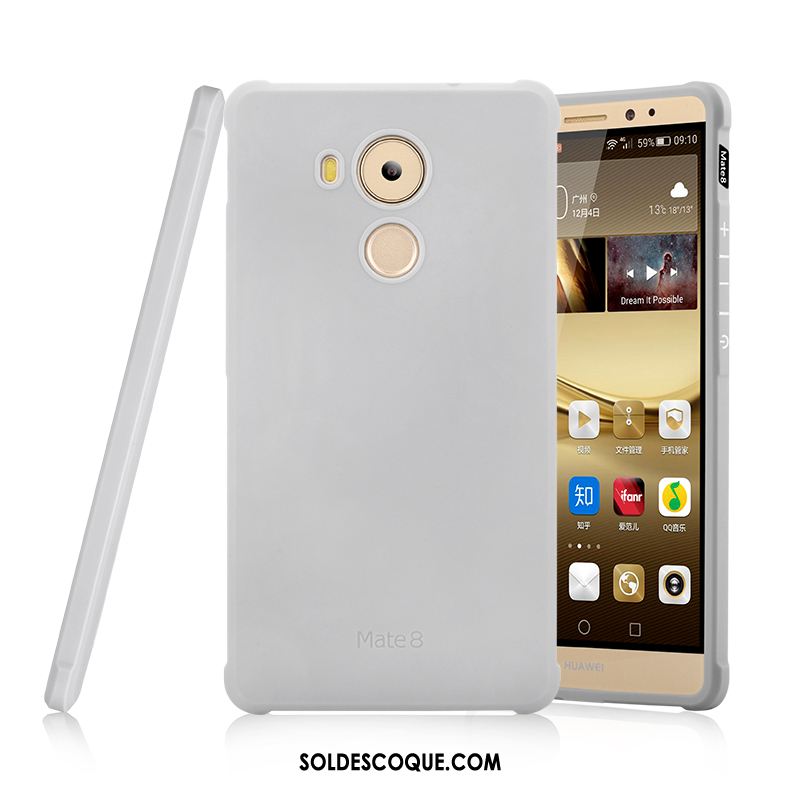 Coque Huawei Mate 8 Fluide Doux Téléphone Portable Antidérapant Blanc Silicone Housse En Ligne