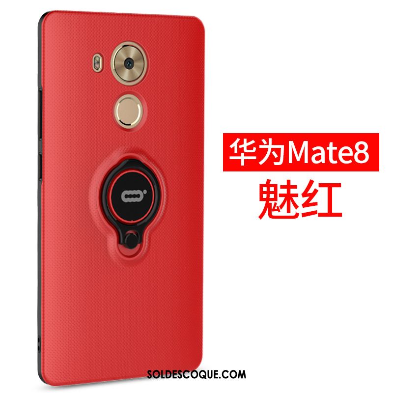 Coque Huawei Mate 8 Magnétisme Rouge Étui Anneau Net Rouge En Ligne