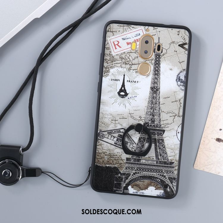Coque Huawei Mate 9 Mesh Noir Ornements Suspendus Téléphone Portable Protection Housse En Ligne