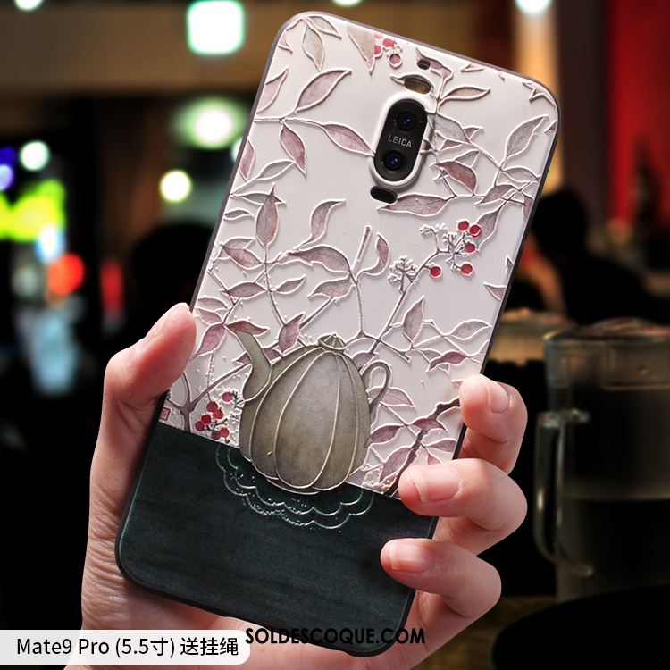 Coque Huawei Mate 9 Pro Silicone Incassable Téléphone Portable Personnalité Rose Housse En Vente