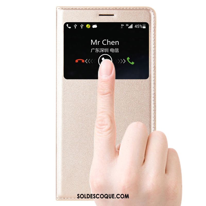 Coque Huawei Mate S Tempérer Or Téléphone Portable Étui En Cuir Protection Soldes