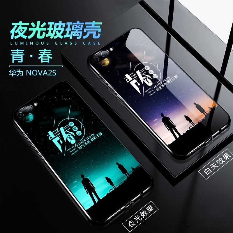 Coque Huawei Nova 2s Verre Légère Tout Compris Noir Silicone En Vente