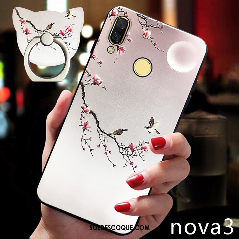 Coque Huawei Nova 3 Tout Compris Rose Téléphone Portable Net Rouge Personnalité Soldes