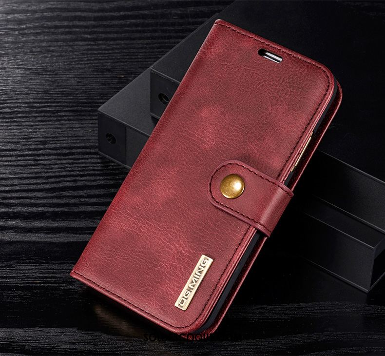 Coque Huawei Nova 3e Étui En Cuir Vin Rouge Clamshell Téléphone Portable Tout Compris Pas Cher