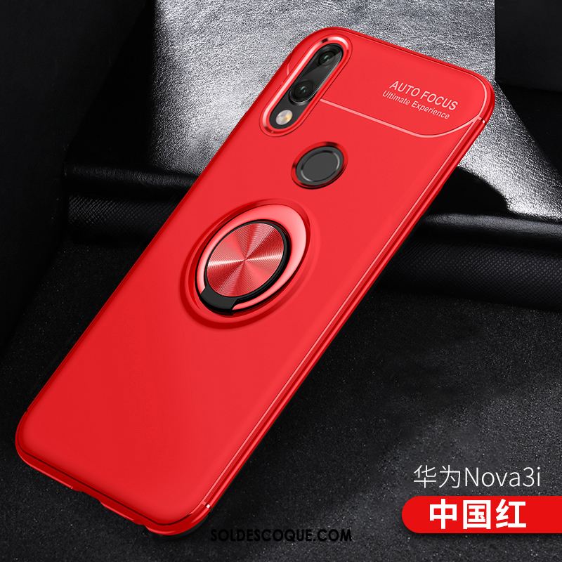 Coque Huawei Nova 3i Étui Rouge Incassable Tout Compris Silicone Pas Cher