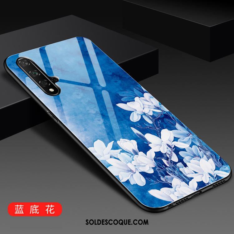 Coque Huawei Nova 5t Bleu Tendance Téléphone Portable Verre Mode En Vente