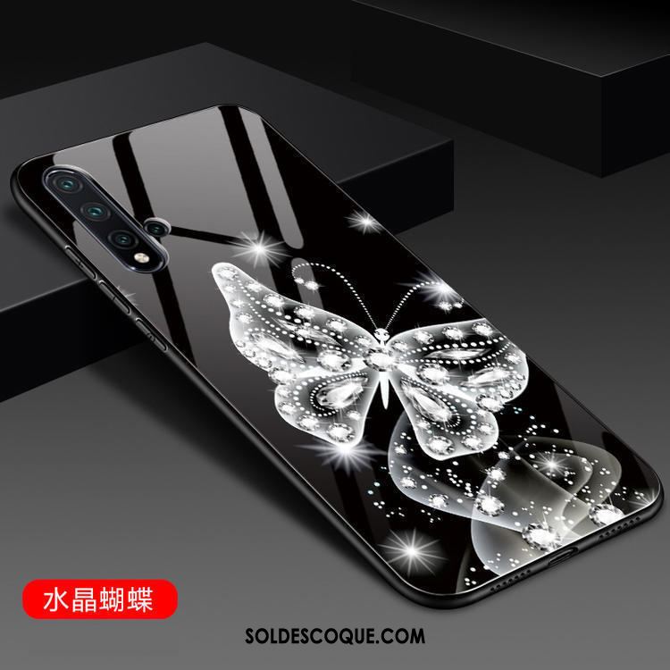 Coque Huawei Nova 5t Noir Verre Silicone Incassable Étui Pas Cher