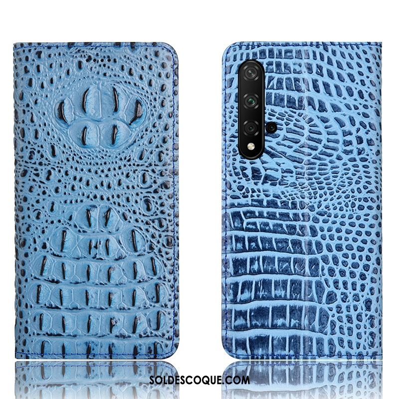 Coque Huawei Nova 5t Tout Compris Étui En Cuir Téléphone Portable Protection Bleu Soldes