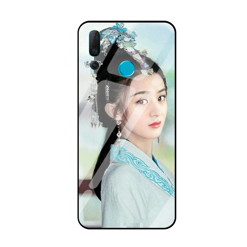 Coque Huawei P Smart+ 2019 Miroir Bleu Incassable Verre Trempé Téléphone Portable Soldes