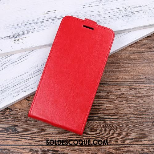 Coque Huawei P Smart+ Rouge Étui Étui En Cuir Protection Téléphone Portable France