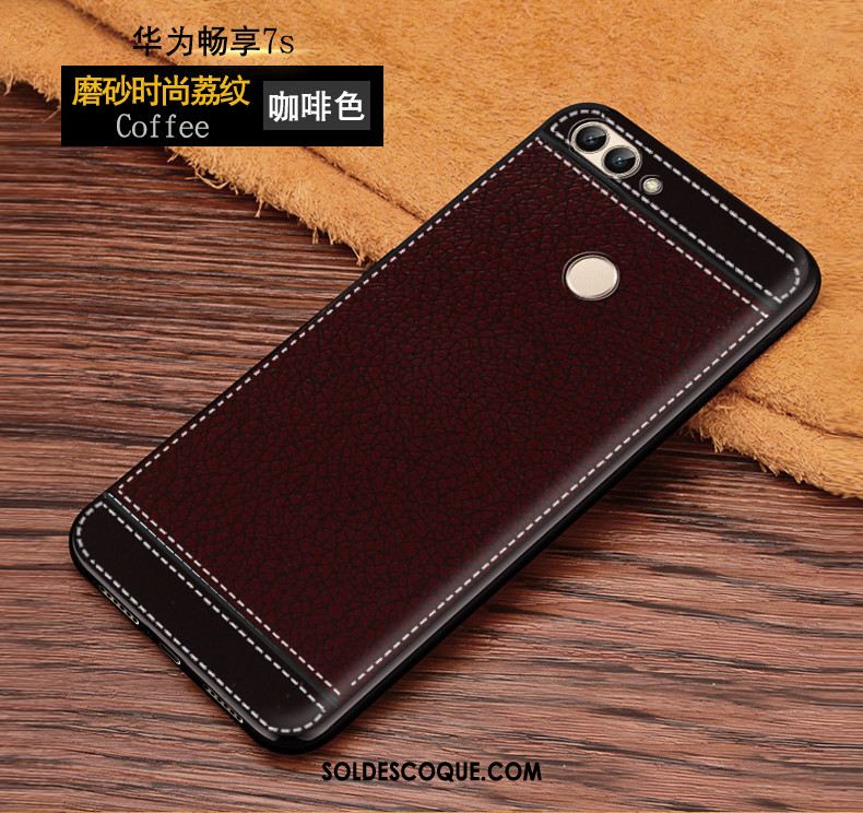 Coque Huawei P Smart Silicone Téléphone Portable Marron Étui Fluide Doux Soldes