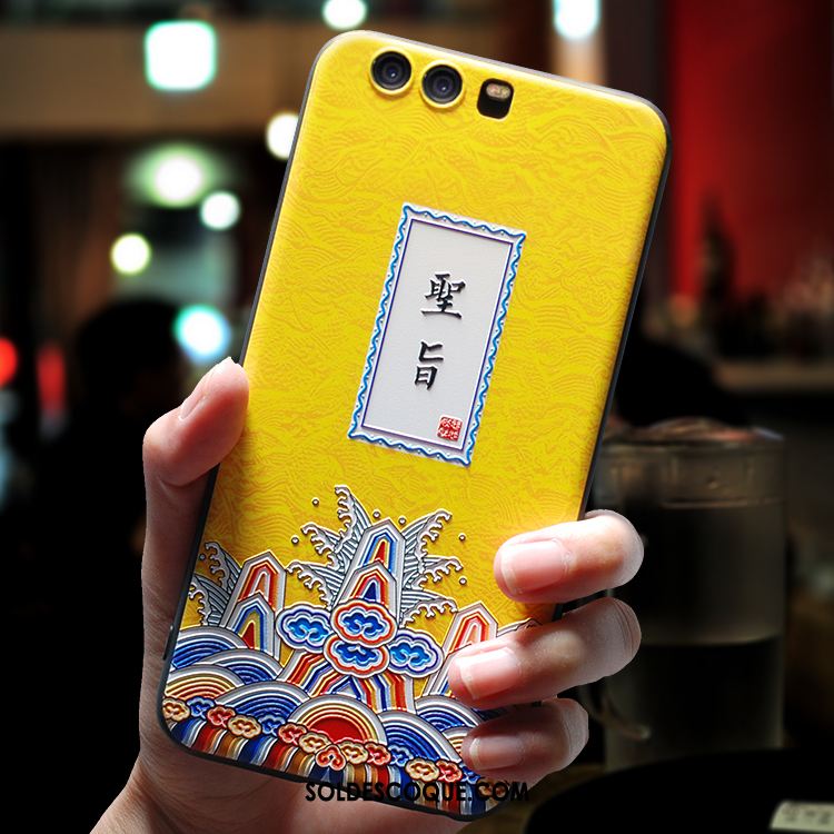 Coque Huawei P10 Plus Amoureux Fluide Doux Tout Compris Téléphone Portable Jaune Soldes