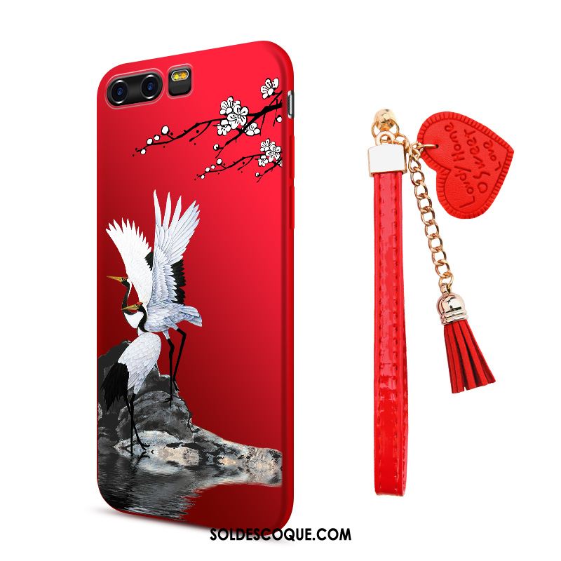 Coque Huawei P10 Rouge Incassable Téléphone Portable Étui Tendance Pas Cher