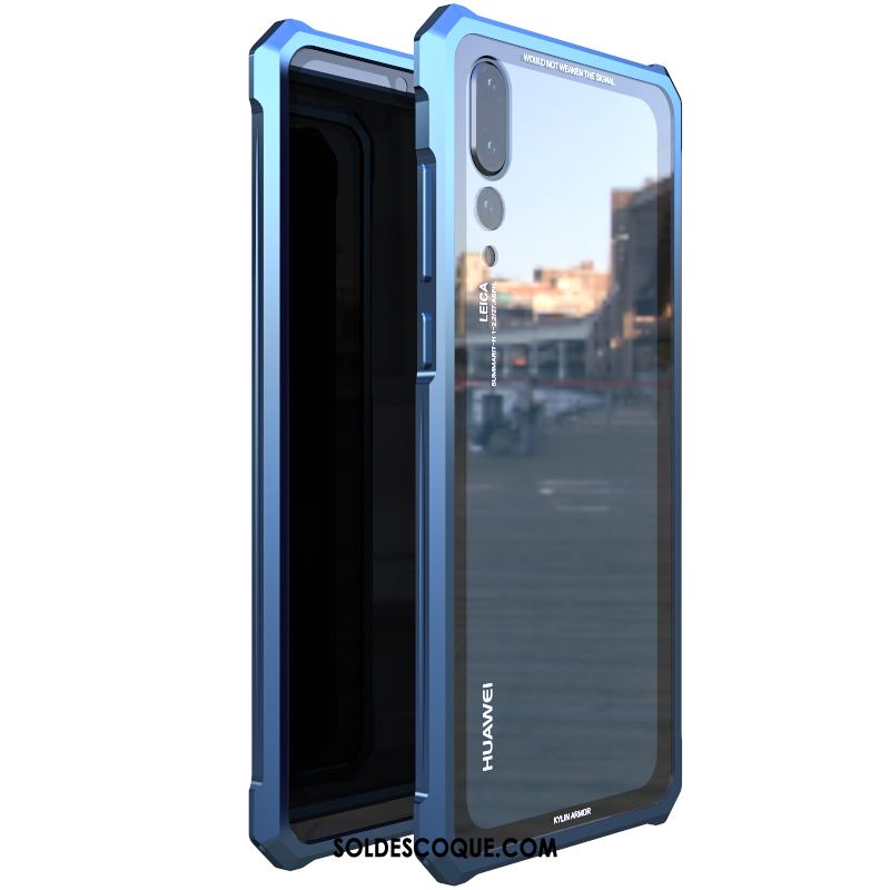 Coque Huawei P20 Incassable Border Couvercle Arrière Bleu Téléphone Portable En Ligne