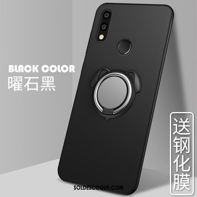 Coque Huawei P20 Lite Noir Tout Compris Délavé En Daim Fluide Doux Silicone En Ligne