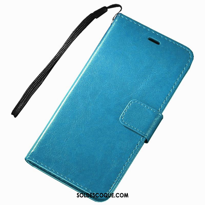 Coque Huawei P20 Lite Portefeuille Étui En Cuir Bleu Protection Téléphone Portable France