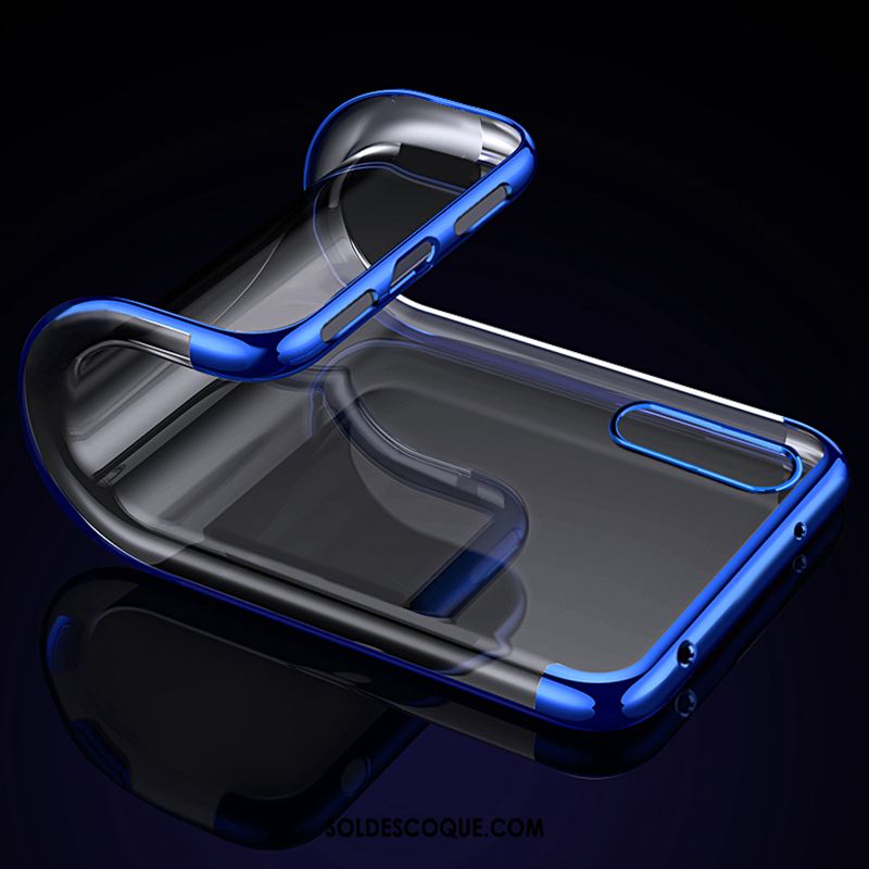Coque Huawei P20 Pro Placage Incassable Bleu Téléphone Portable Silicone Soldes